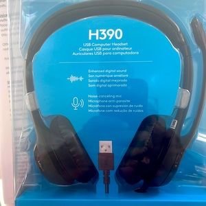H390 New Logitech USB Computer Headset. Noise cancelling